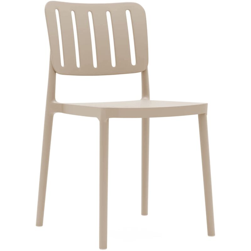 foto del prodotto sedia rebecca mobili koiralo 82x42x53 polipropilene grigio tortora moderno
