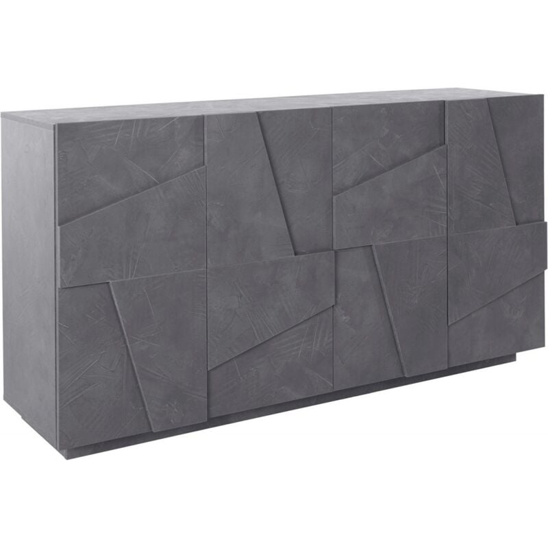 foto del prodotto mobile basso 160 cm credenza in legno ardesia madia con ante da soggiorno