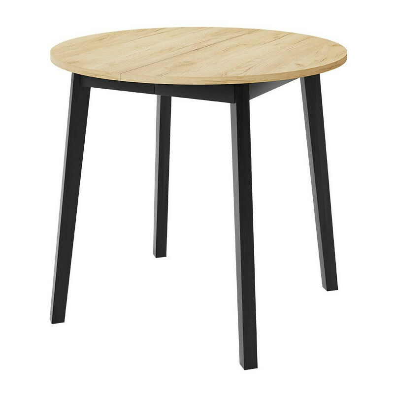 foto del prodotto tavolo edmond 112, quercia dorata artigianale nero, 77x0x0cm, con, truciolare laminato, legno