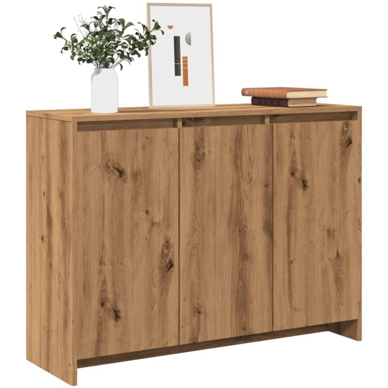 foto del prodotto vidaxl credenza rovere artigianale 102x35x70 cm in truciolato