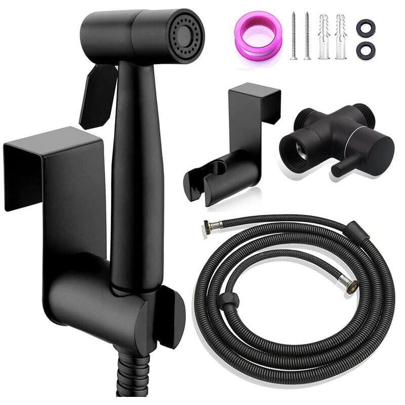 immagine 0 del prodotto snq kit igiene rubinetto a 3 vie kit doccia per wc, spruzzatore bidet portatile, doccia per wc con acqua calda e fredda con tubo flessibile e