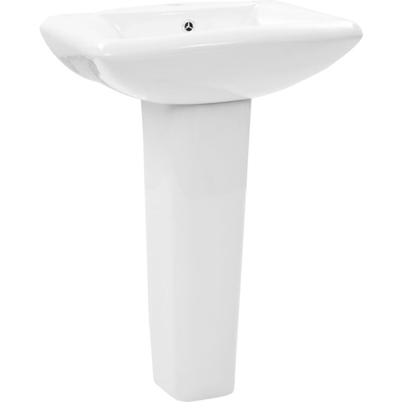 foto del prodotto lavabo freestanding con base 58 x 47 cm in ceramica bianca