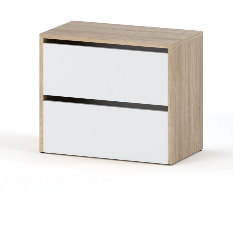 foto del prodotto scarpiera rovere sonoma bianco 60 cm
