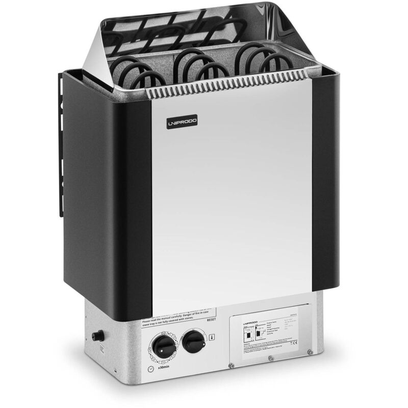 foto del prodotto uniprodo stufa elettrica per sauna finlandese forno elettrico riscaldatore 4,5 kw 400v 3n