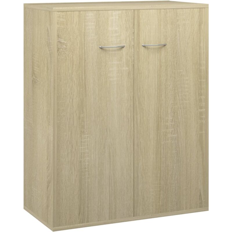 foto del prodotto credenza cassettiera cassettiera mobile contenitore organizer cucina soggiorno soggiorno sonoma 60 x 30 x 75 cm truciolato marrone