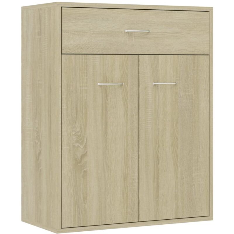 foto del prodotto credenza cassettiera cassettiera mobile contenitore organizer cucina soggiorno soggiorno sonoma 60 x 30 x 75 cm truciolato marrone