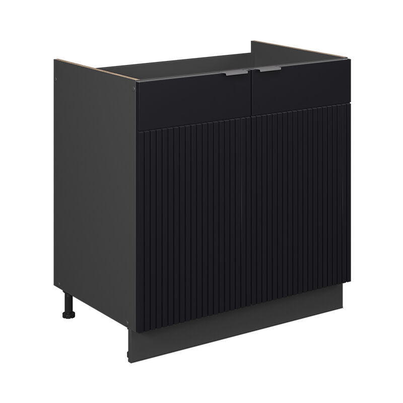 foto del prodotto mobile lavello cucina fame line, nero a righe, 80 cm senza piano di lavoro, vicco
