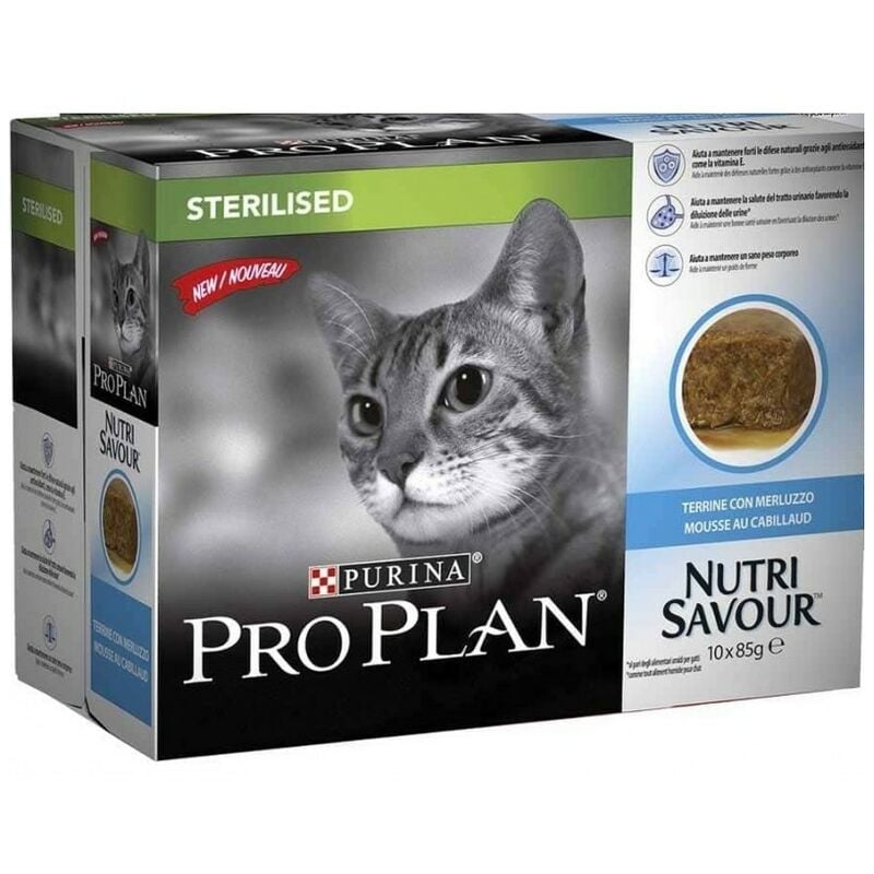 foto del prodotto proplan gatto sterilised merluzzo 10x85 g purina