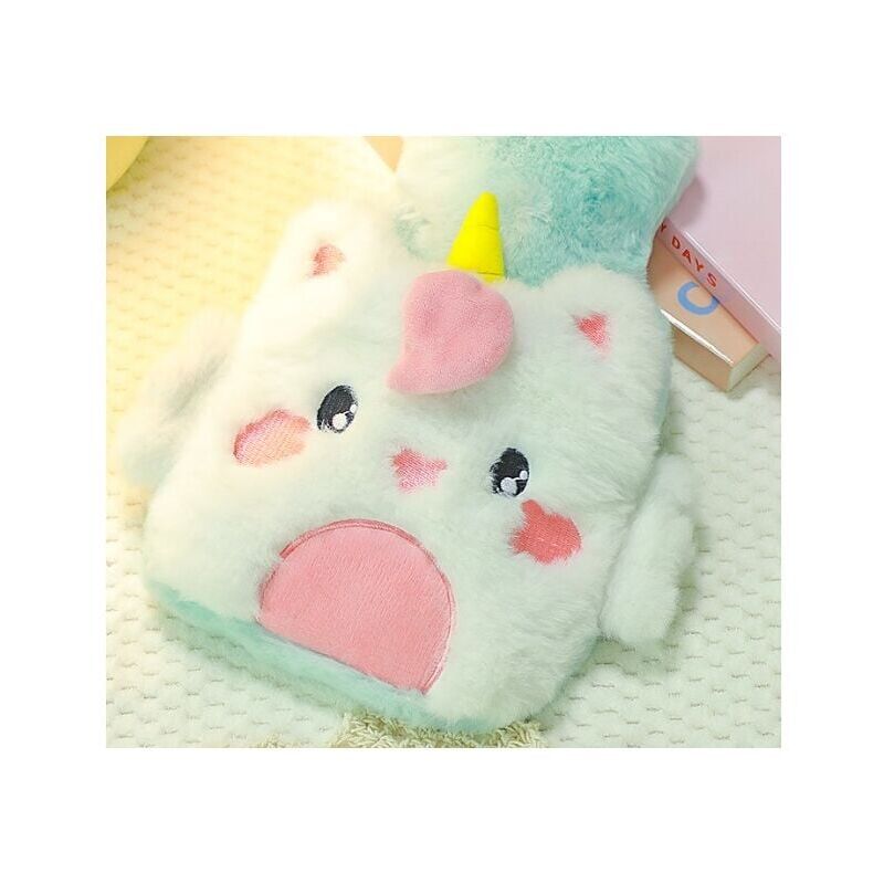 foto del prodotto snq borsa dell acqua calda unicorno di peluche, borsa dell acqua calda topo dei cartoni animati, borsa dell acqua calda con copertura, mini borsa