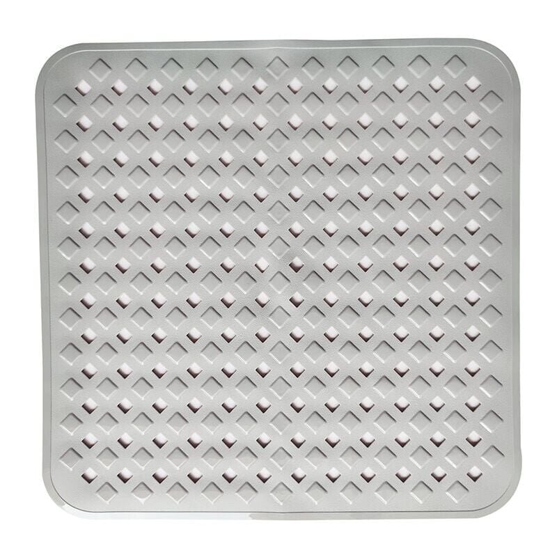 foto del prodotto snq grigio tappetino doccia antiscivolo per pelli sensibili 53 x 53 cm, senza bpa, tappetino doccia antiscivolo antimuffa, tappetino da bagno