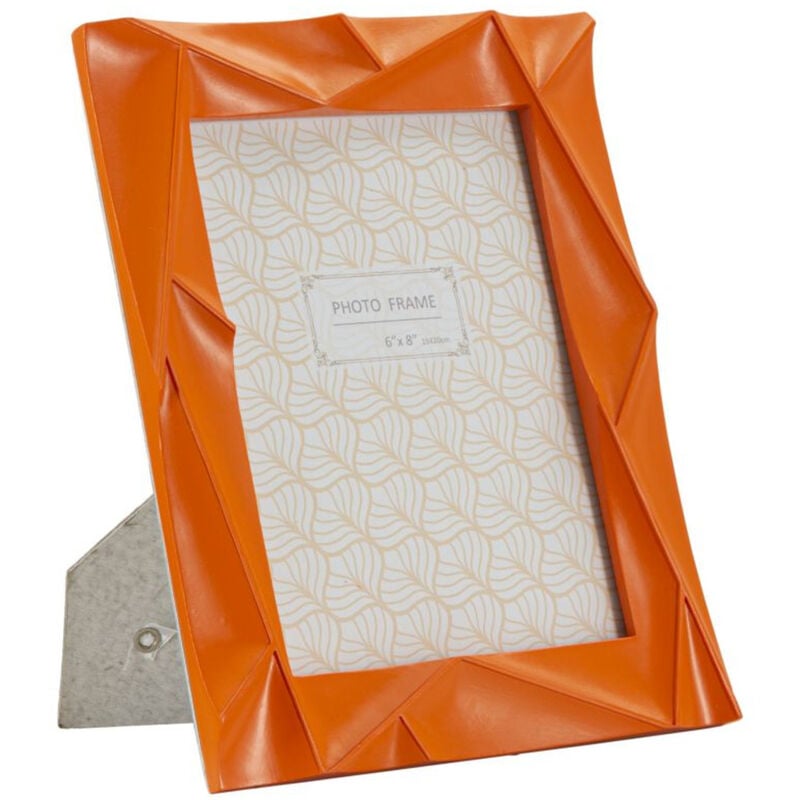 foto del prodotto epikasa portafoto olistic 33, poliresina, vetro, arancione, 20,8x2x26 cm
