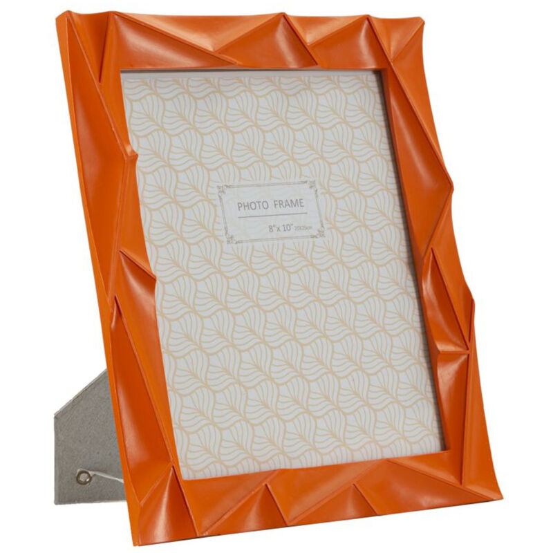 foto del prodotto epikasa portafoto olistic 9, poliresina, vetro, arancione, 25,8x2x31 cm