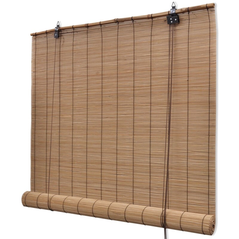 foto del prodotto tenda a rullo in bamb marrone 80 x 160 cm tenda per finestra frangivista tapparella