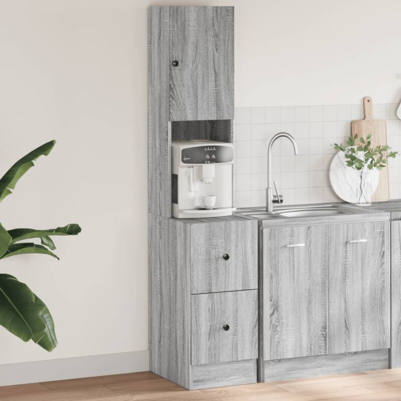 foto del prodotto mobile da cucina grigio sonoma 35x50x180cm in legno multistrato vidaxl