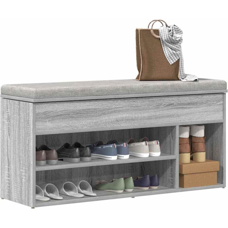 foto del prodotto scarpiera grigio sonoma 102x30,5x45 cm in legno multistrato vidaxl