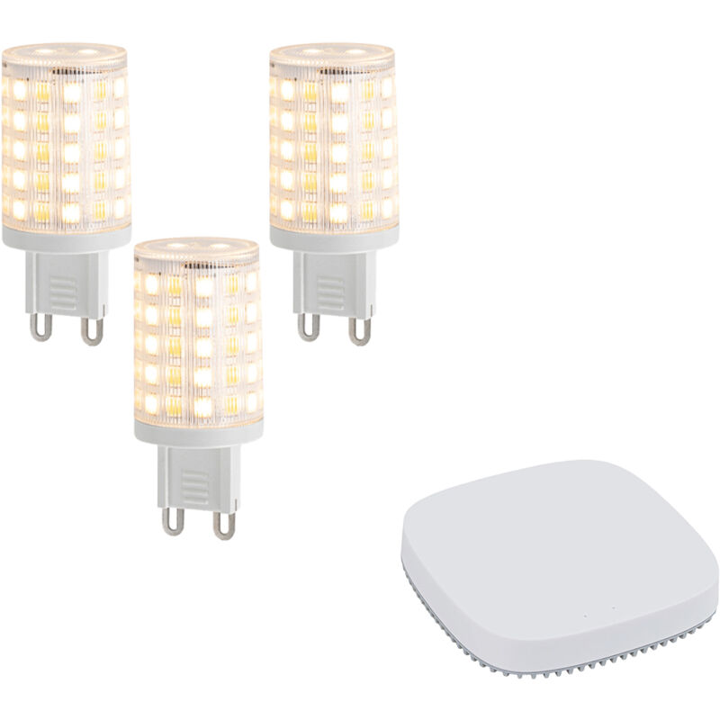 immagine 0 del prodotto set di 3 lampadine led g9 dimmerabili smart 2,5w 250 lm 2700k 6500k con zigbee smart hub qazqa