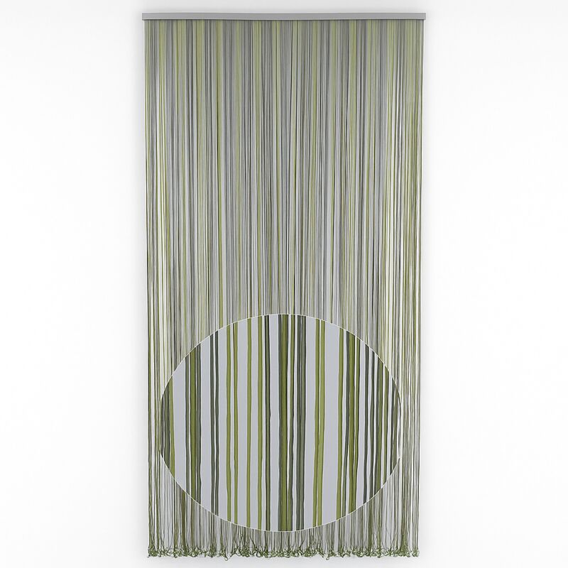 foto del prodotto tenda moschiera cordoncino cm.125x240 verde scuro zanzariera anti mosche