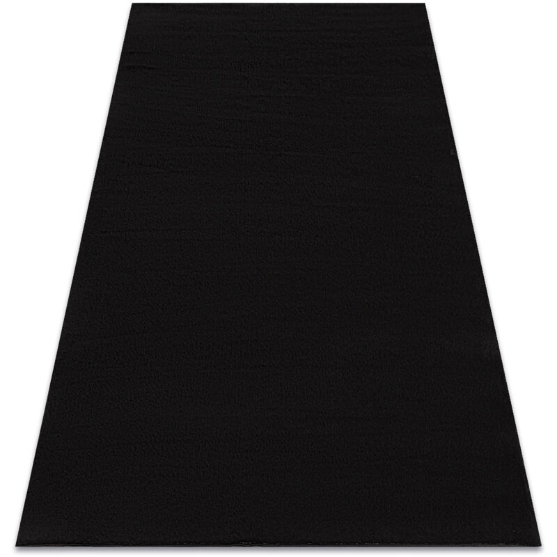 foto del prodotto rugsx tappeto da lavaggio moderno lindo nero, antiscivolo, a pelo lungo black 140x190 cm