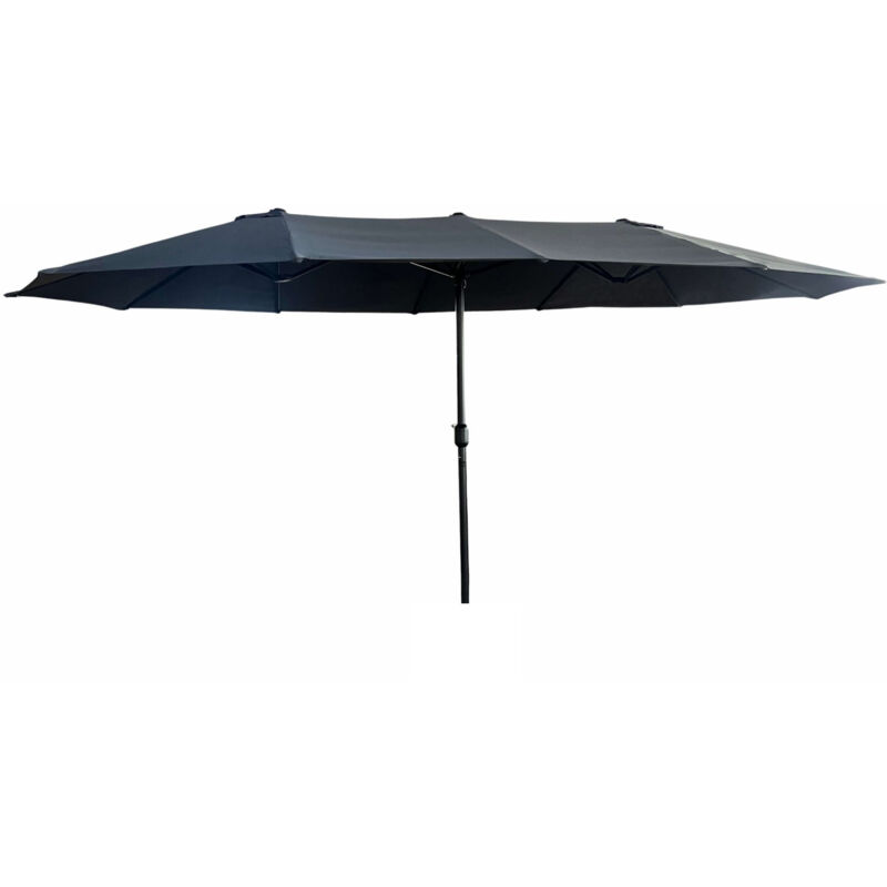 foto del prodotto ombrellone doppio da giardino tilia grigio scuro peso 12,3 kg dimensioni 460x270x245 cm