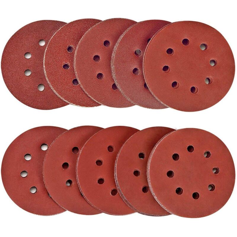 foto del prodotto bebusingoto 100 pezzi 150mm disco abrasivo, disco abrasivo, 40 80 120 180 320 600 800 1000 1500 2000 carta vetrata 10 dischi per grana 