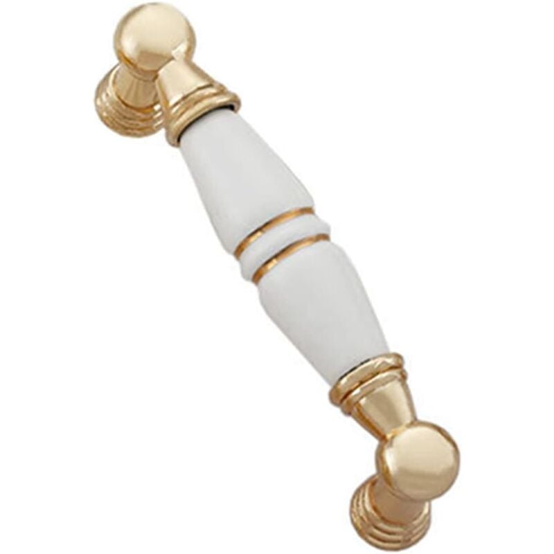 foto del prodotto bebusingoto confezione da 6 maniglie per mobili e armadi, maniglie per cassetti in ceramica in lega di zinco bianca, ferramenta per ante di armadi
