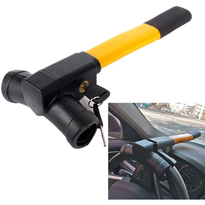 foto del prodotto bebusingoto blocco antifurto per auto blocco volante blocco antifurto universale per auto blocco antifurto per volante blocco a t retrattile