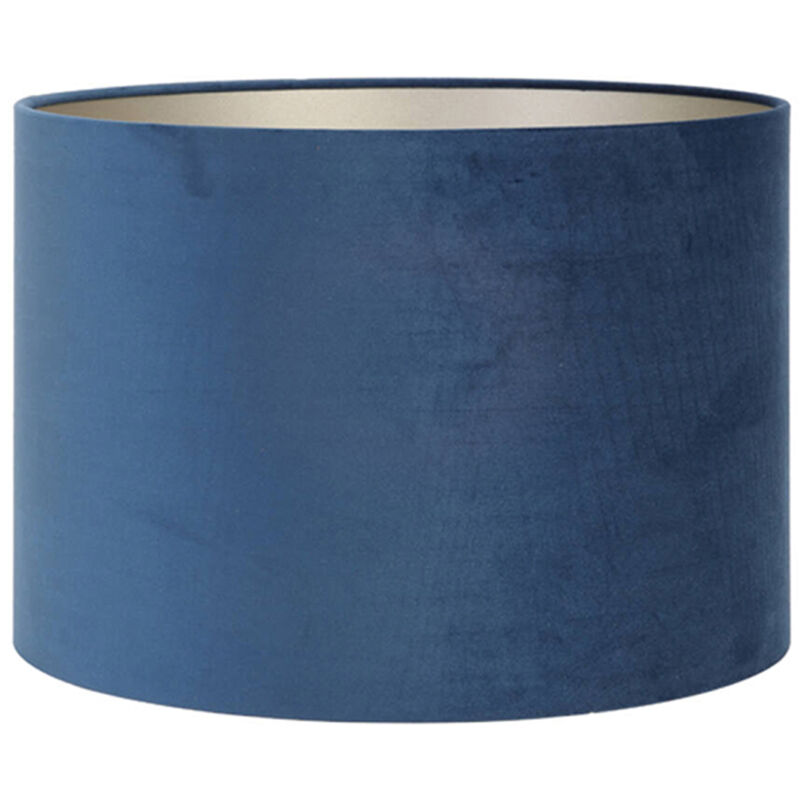 foto del prodotto light living paralume velours blu tessile 35cm 