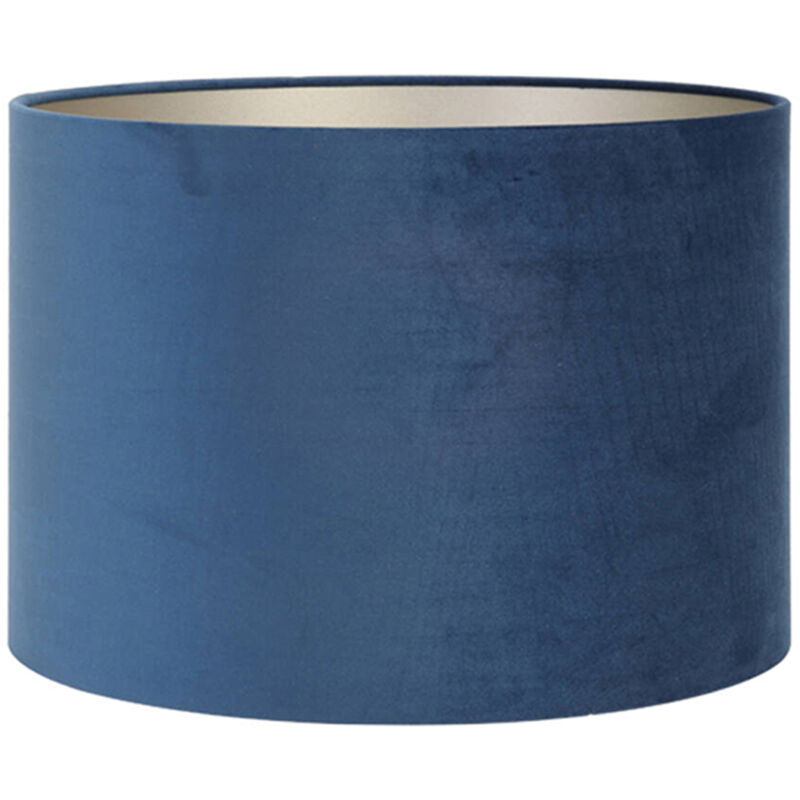 foto del prodotto light living paralume velours blu tessile 30cm 