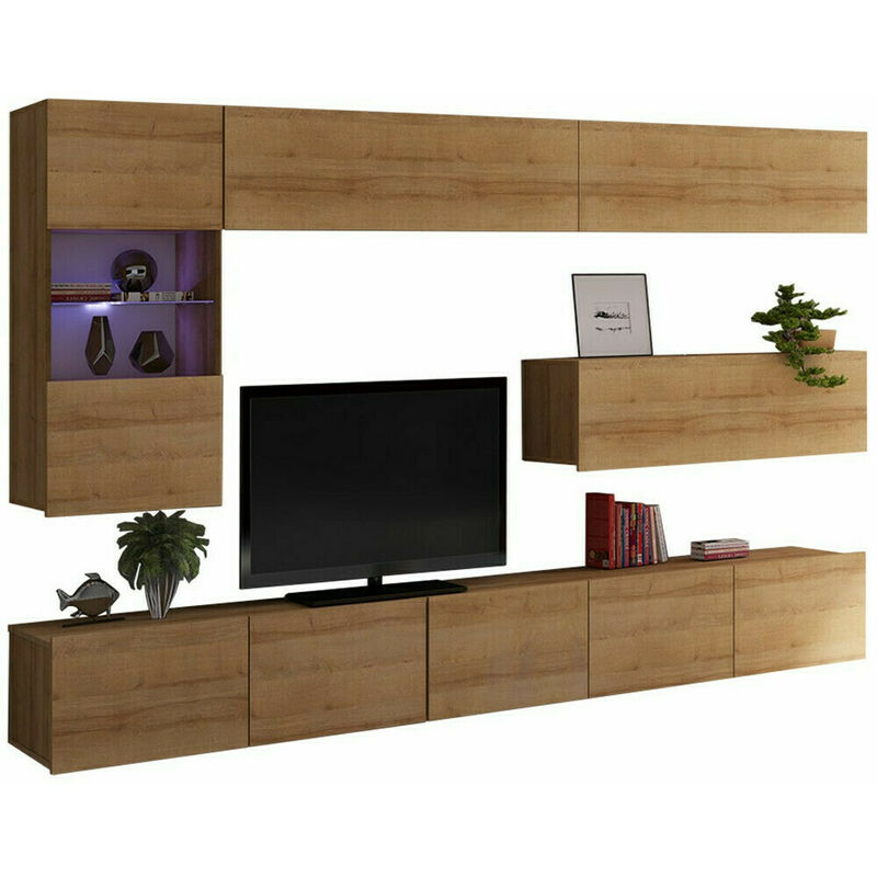 foto del prodotto mobilier1 set mobili soggiorno tivdalu 108, quercia dorata