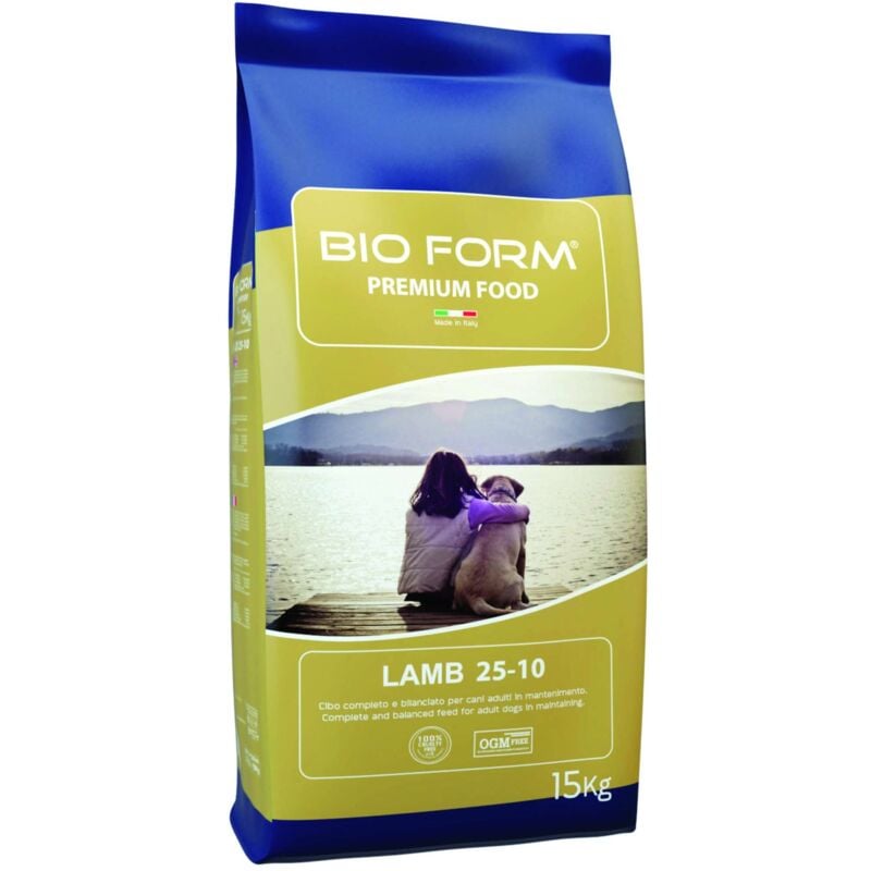 foto del prodotto bio form crocchette per cani adulti dog adult lamb proteine grassi 25 10 sacco kg. 15