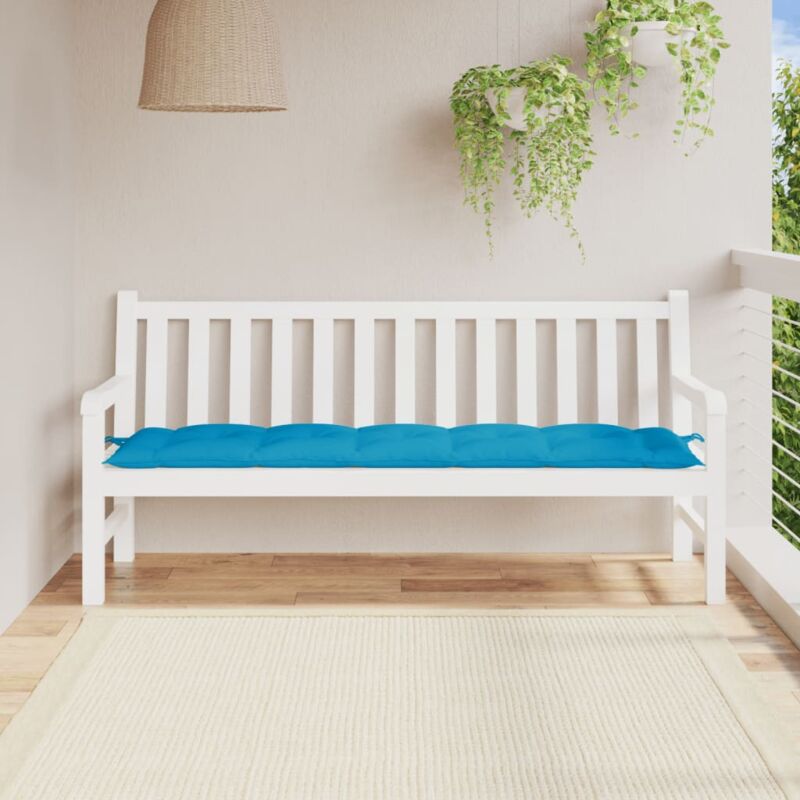 foto del prodotto vidaxl cuscino per panca azzurro 180x50x7 cm in tessuto oxford