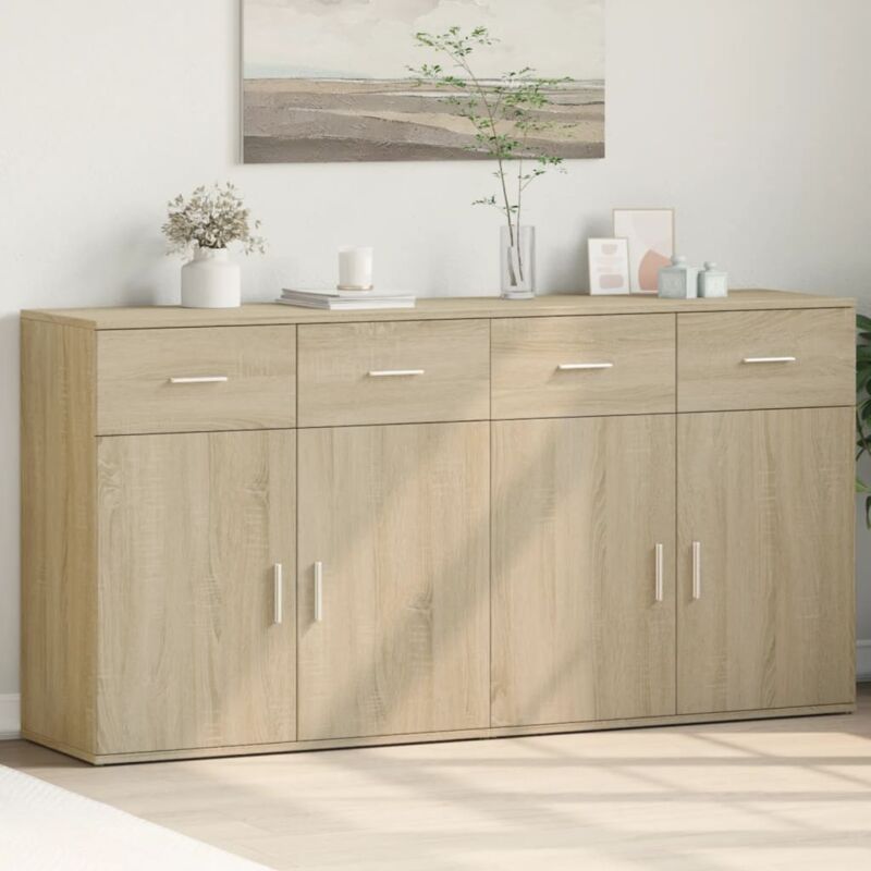 foto del prodotto vidaxl credenze 2 pz rovere sonoma 79x38x80 cm in legno multistrato