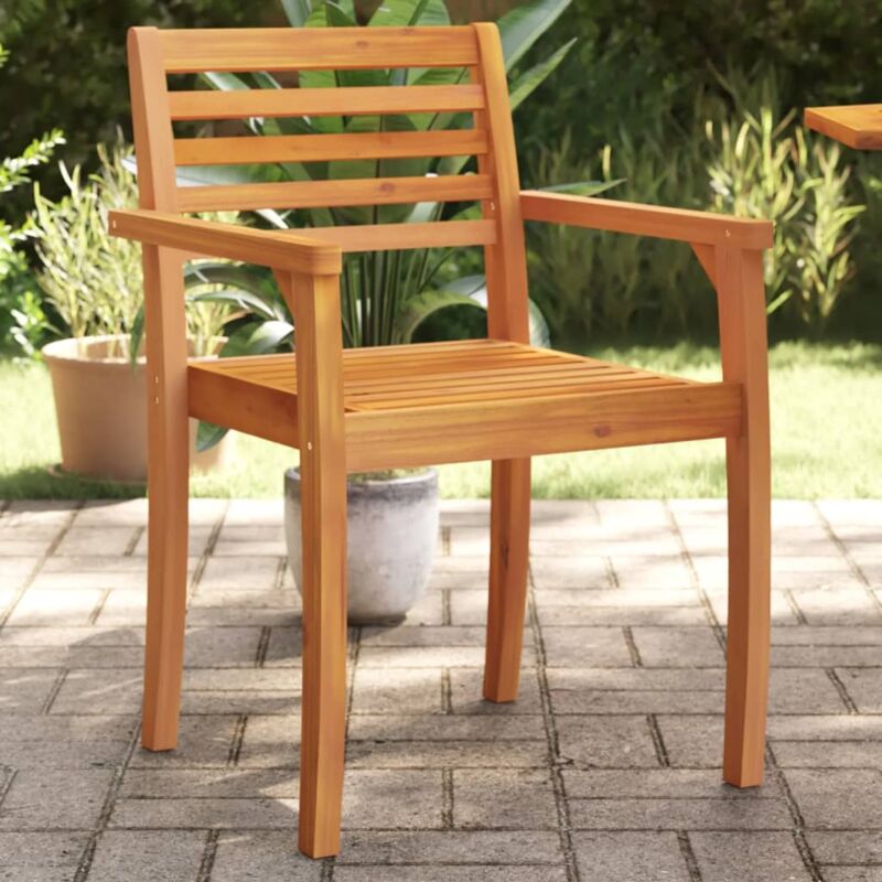 foto del prodotto vidaxl sedie da giardino 8 pz 59x55x85 cm legno massello di acacia
