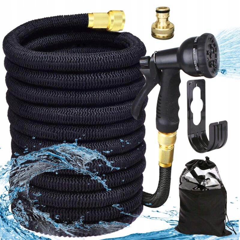foto del prodotto tubo giardino 22,5 m connettori estensibili gancio pistola