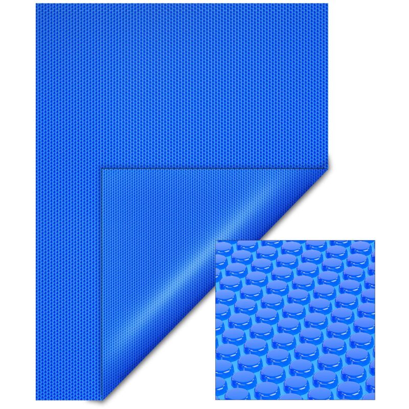 foto del prodotto copertura a bolle d aria per piscina rettangolare 5x8m blu protezione isotermica
