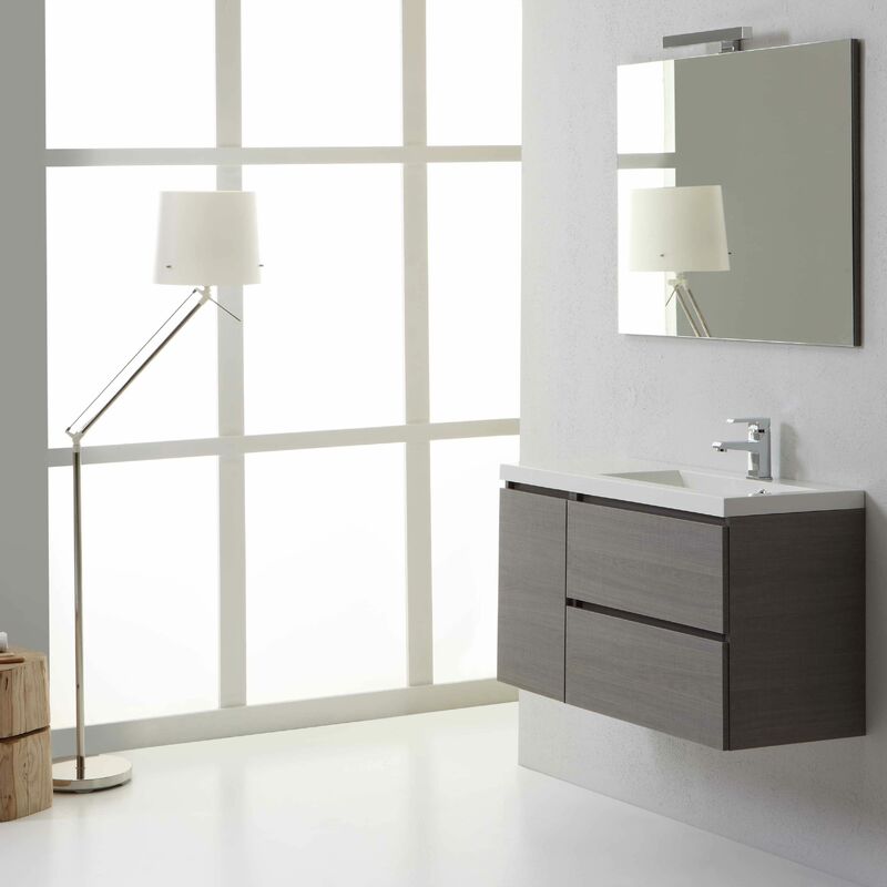 foto del prodotto kiamami valentina moderno mobile bagno sospeso 90 cm manhattan destro