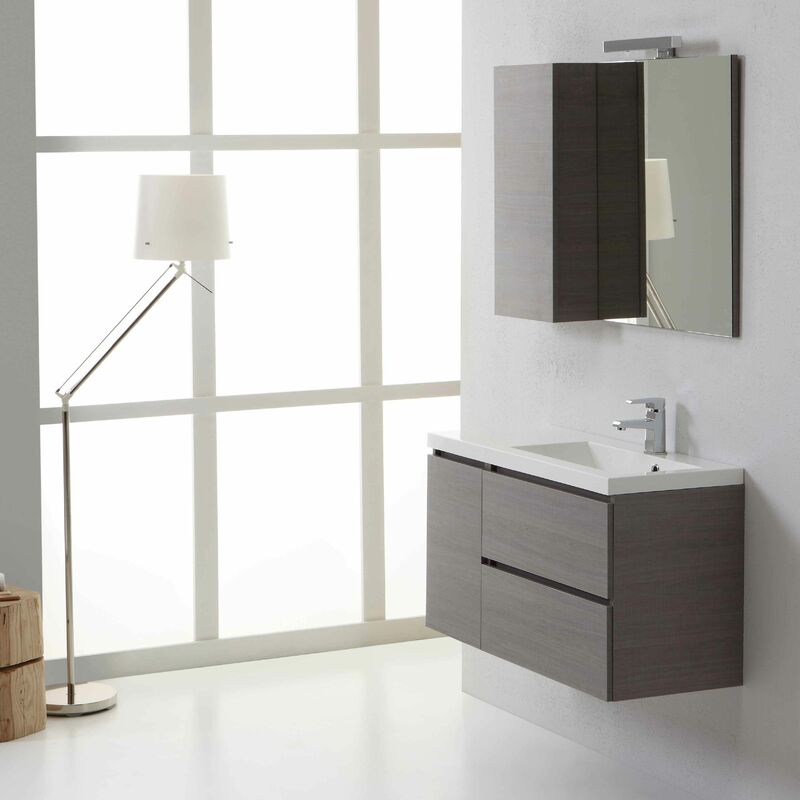 foto del prodotto kiamami valentina mobile bagno sospeso manhattan da 90 cm destro profondita ridotta