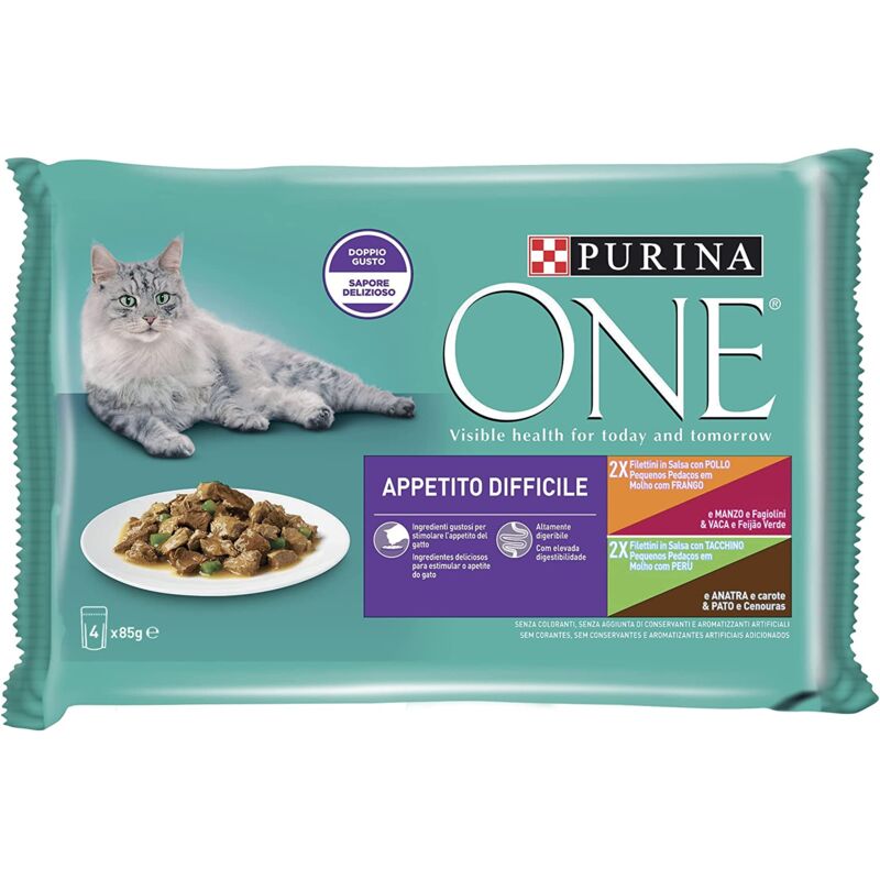 immagine 0 del prodotto one filettini in salsa appetito difficile 4 x 85 gr bigusto purina