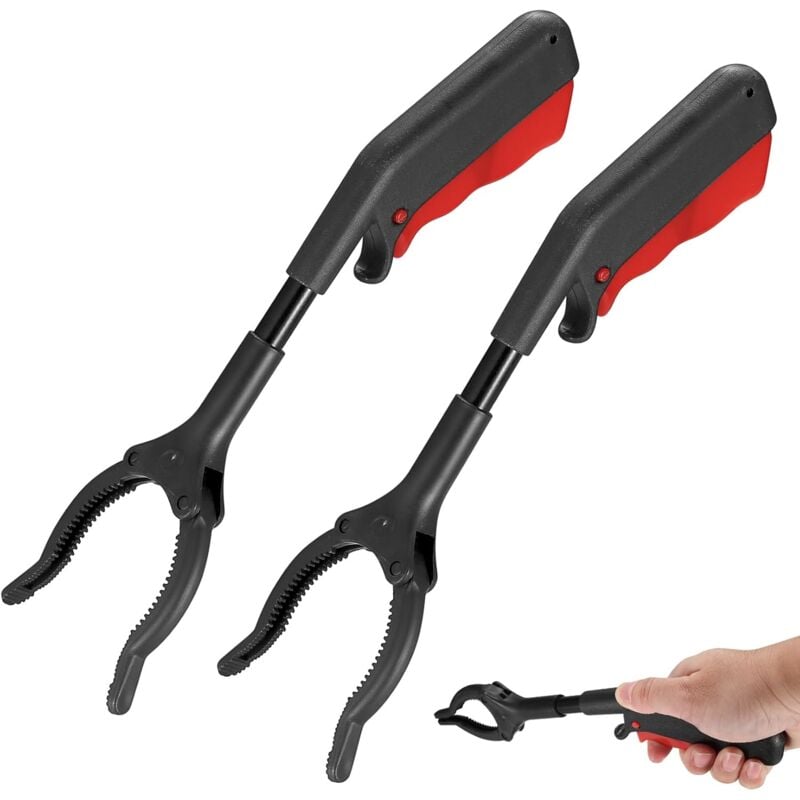 foto del prodotto bebusingoto pezzi senior reacher grabber, pinza per rifiuti corta da 28 cm, pinza per rifiuti per bambini e adulti, pinze di raccolta portatili per