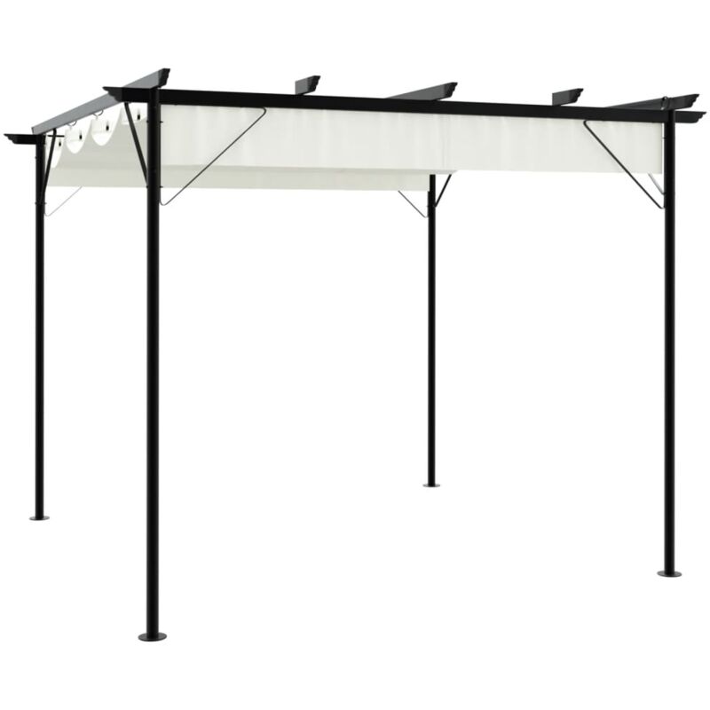 foto del prodotto longziming furniture limited pergola da giardino tetto retrattile bianco