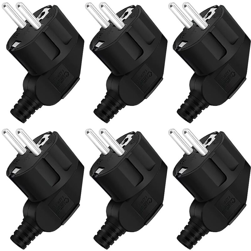foto del prodotto bebusingoto presa elettrica, 6 pezzi presa elettrica maschio, spina elettrica maschio 250v 16a, presa maschio impermeabile per esterni, per cavi da 8
