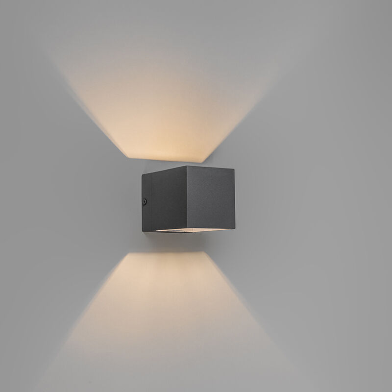 immagine 0 del prodotto appliques transfer moderno alluminio grigio scuro quadrato max. 1 x watt qazqa