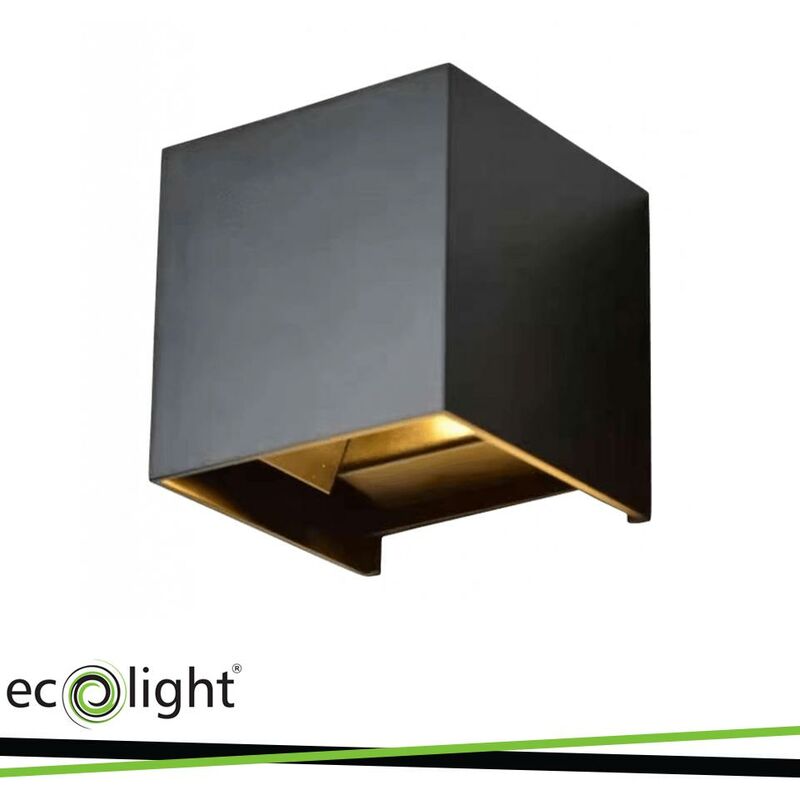 foto del prodotto eco light apparecchio da facciata 7w 4000k ip65 antracite luce naturale