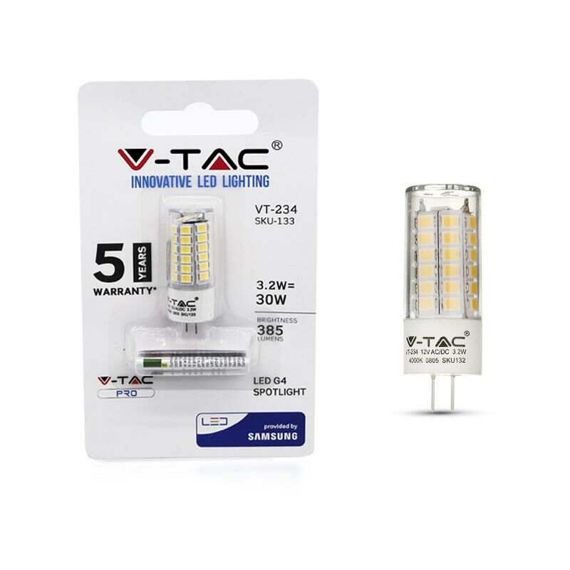 foto del prodotto led faretto samsung chip g4 3.2w plastica 4000k luce naturale