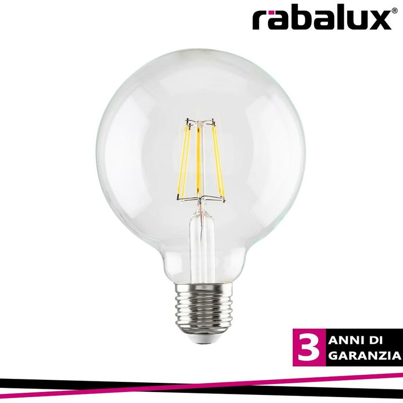 foto del prodotto filament led e27 g95 7w 4000k 870lm luce naturale