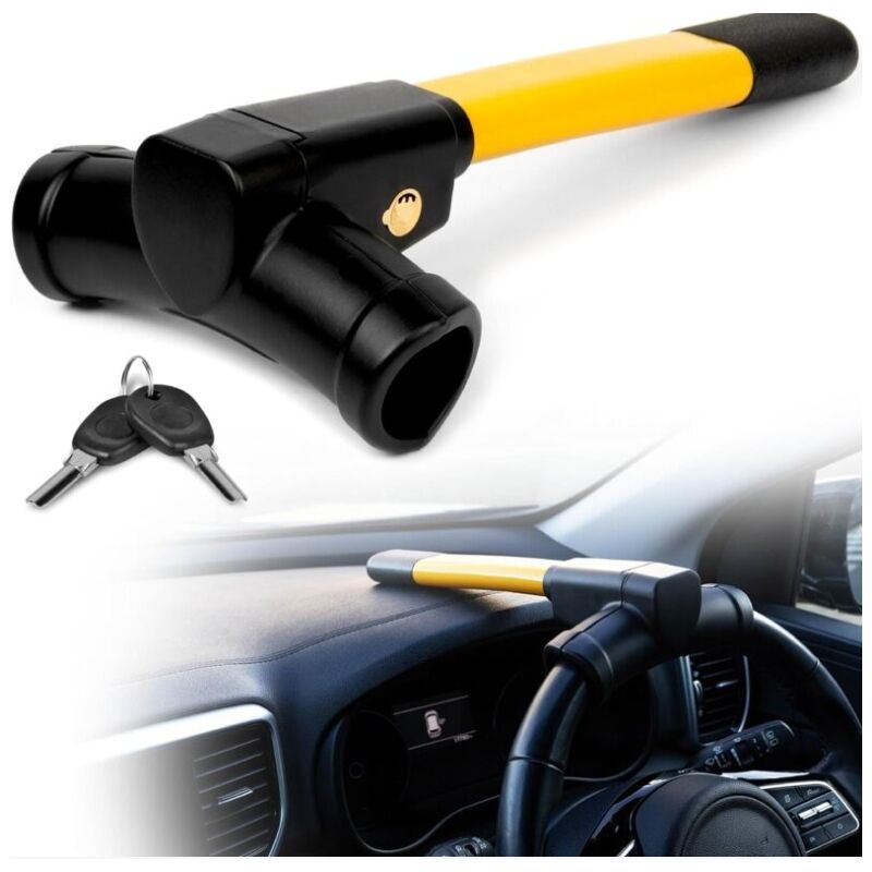 foto del prodotto blocco antifurto per auto blocco volante blocco antifurto universale per auto blocco antifurto per volante blocco a t retrattile