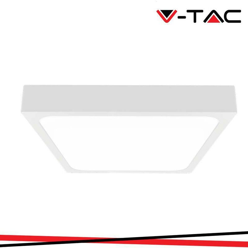 foto del prodotto 18w led plafoniera quadrata corpo bianco 4000k ip44 luce naturale