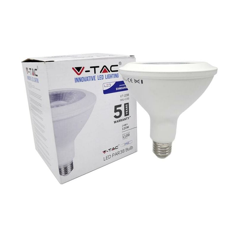 foto del prodotto led lampadina samsung chip 14w e27 par38 plastica 4000k luce naturale