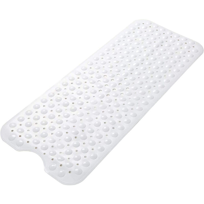 foto del prodotto 40x100cm tappetino doccia antiscivolo, tappetino antiscivolo per vasca da bagno, resistente alla muffa e lavabile in lavatrice bianco