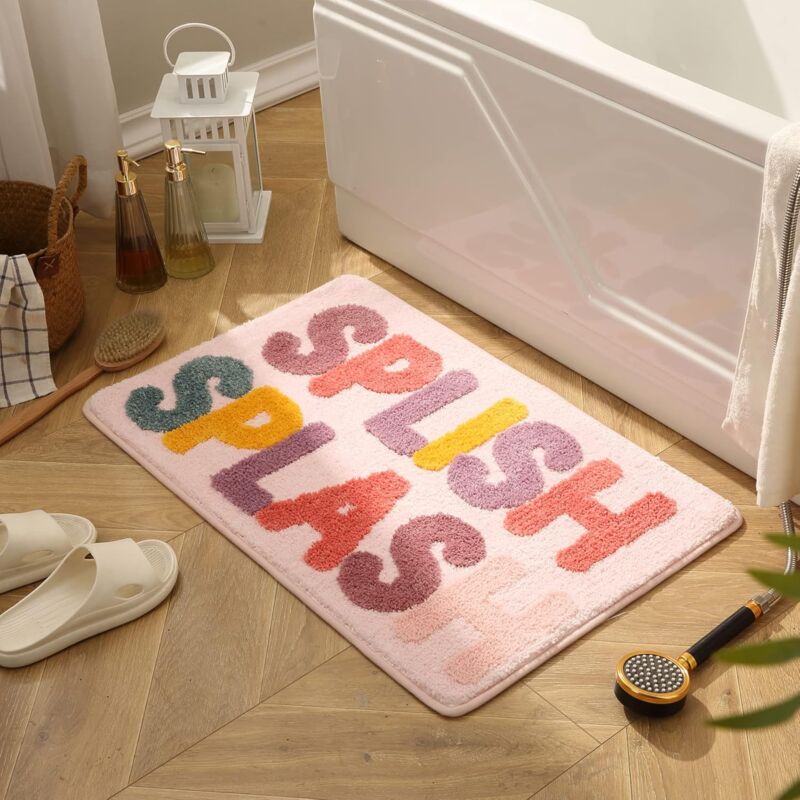foto del prodotto 40x60 cm tappeto divertente per il bagno tappeto da bagno carino antiscivolo tappetino moderno in microfibra per bambini assorbente d acqua